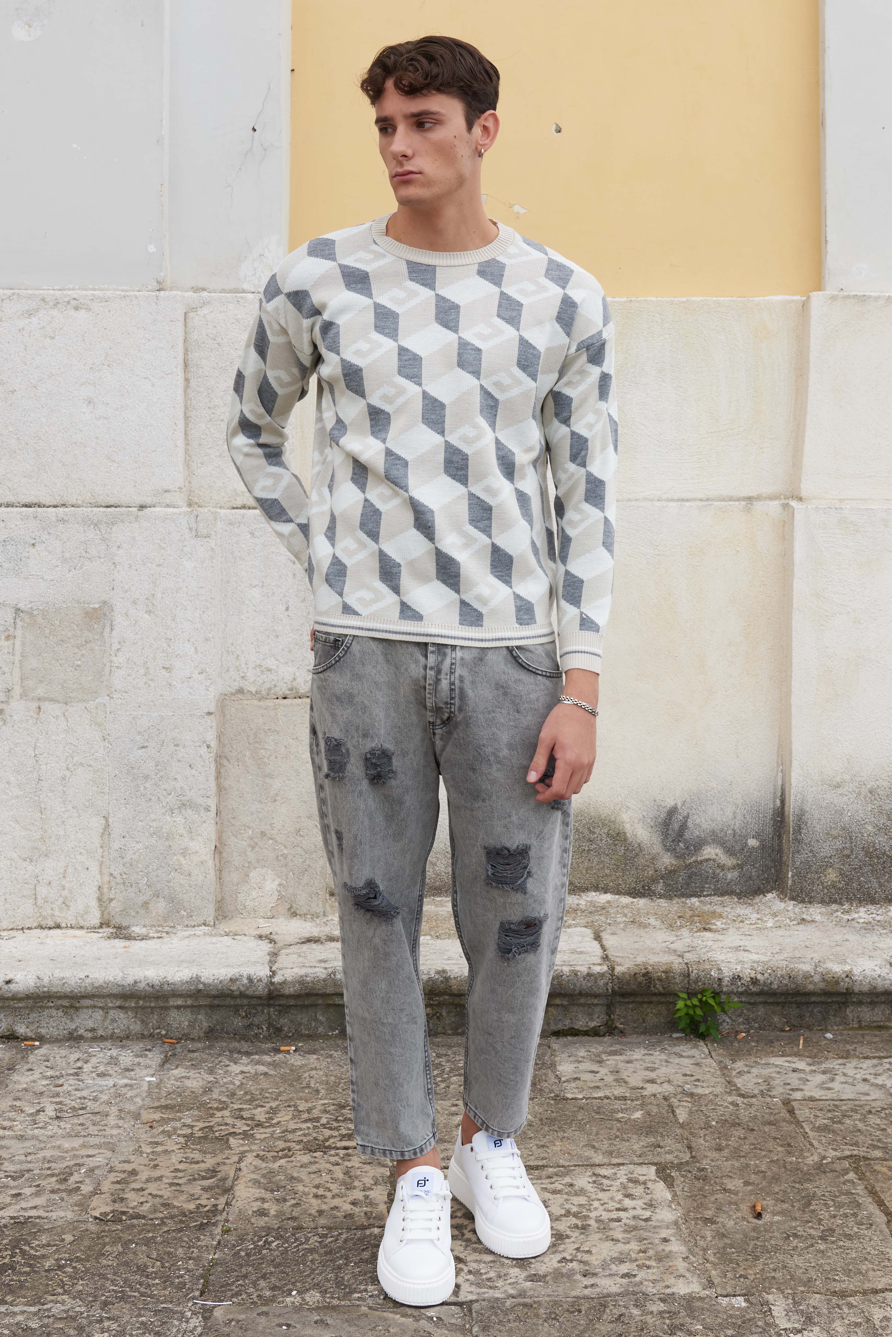 Jeans Uomo Grigio,  BUTAN.