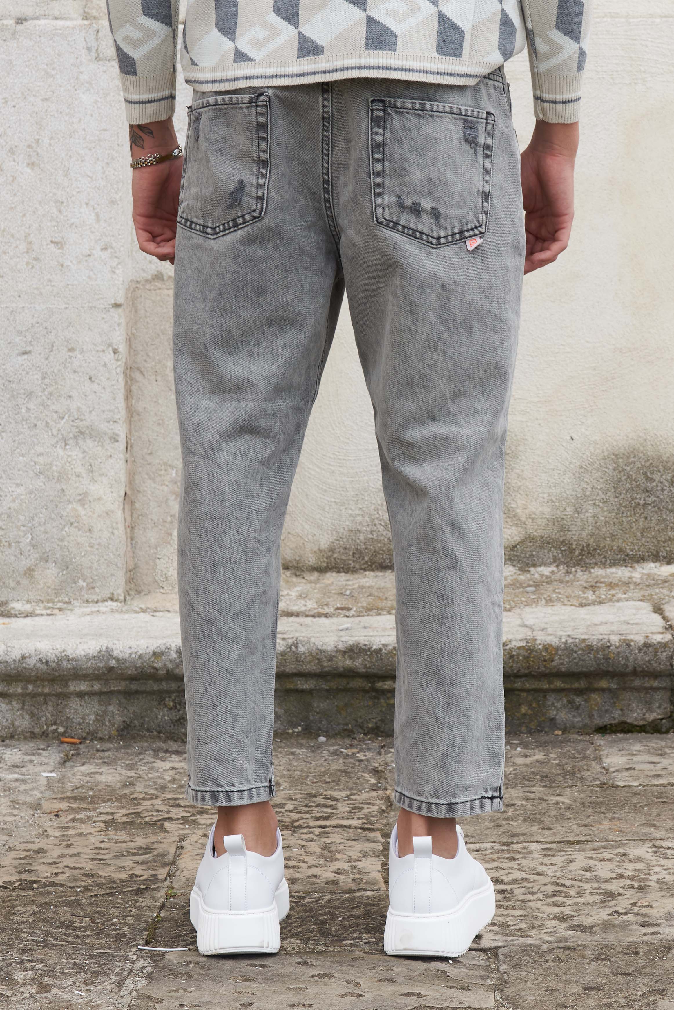 Jeans Uomo Grigio,  BUTAN.