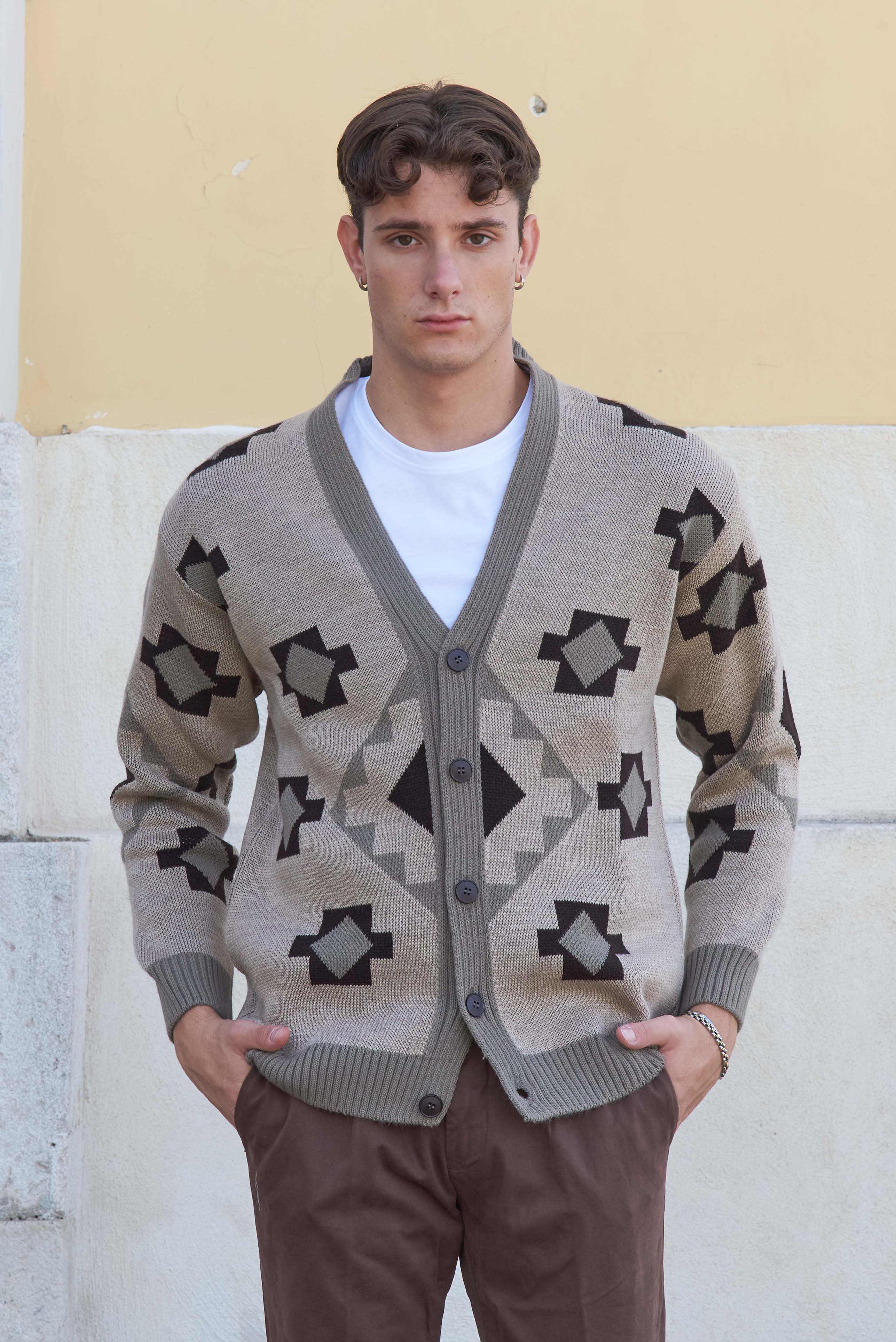 Cardigan in filo 3D, PALAU.