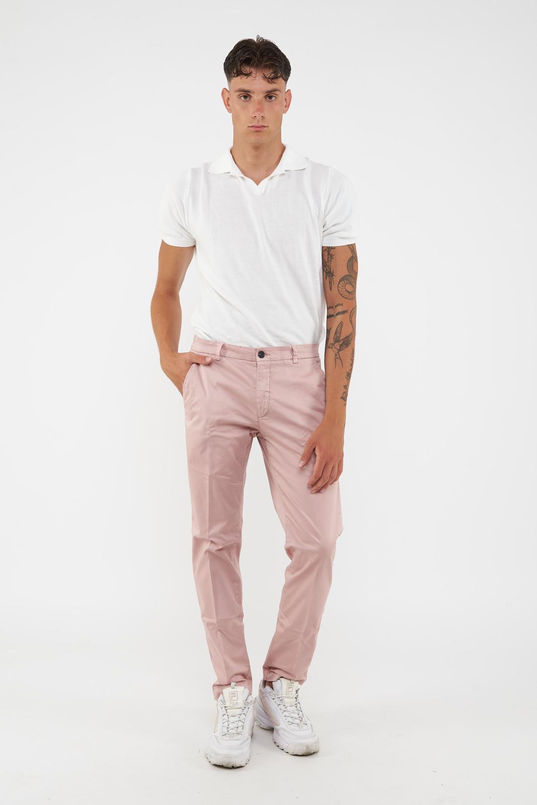 Pantalone in raso Dover. 1220-Rosa