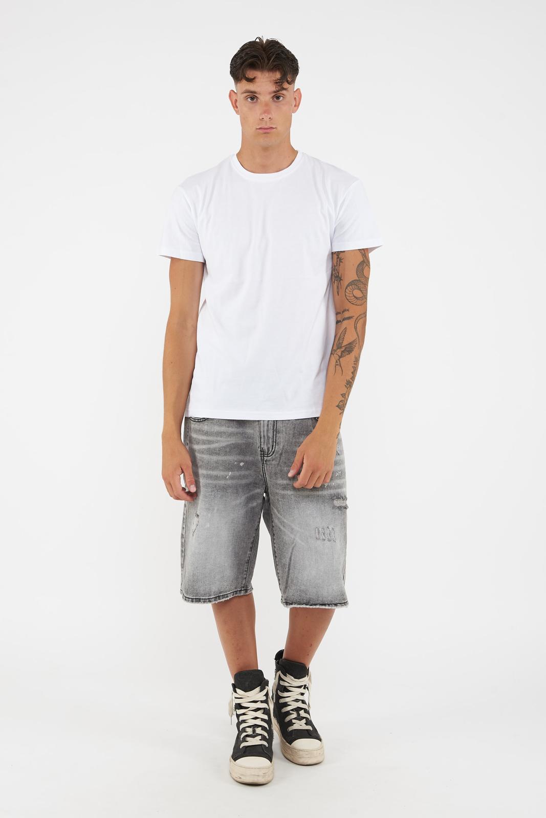 T-shirt filo scozia Nevada. 0407-Bianco