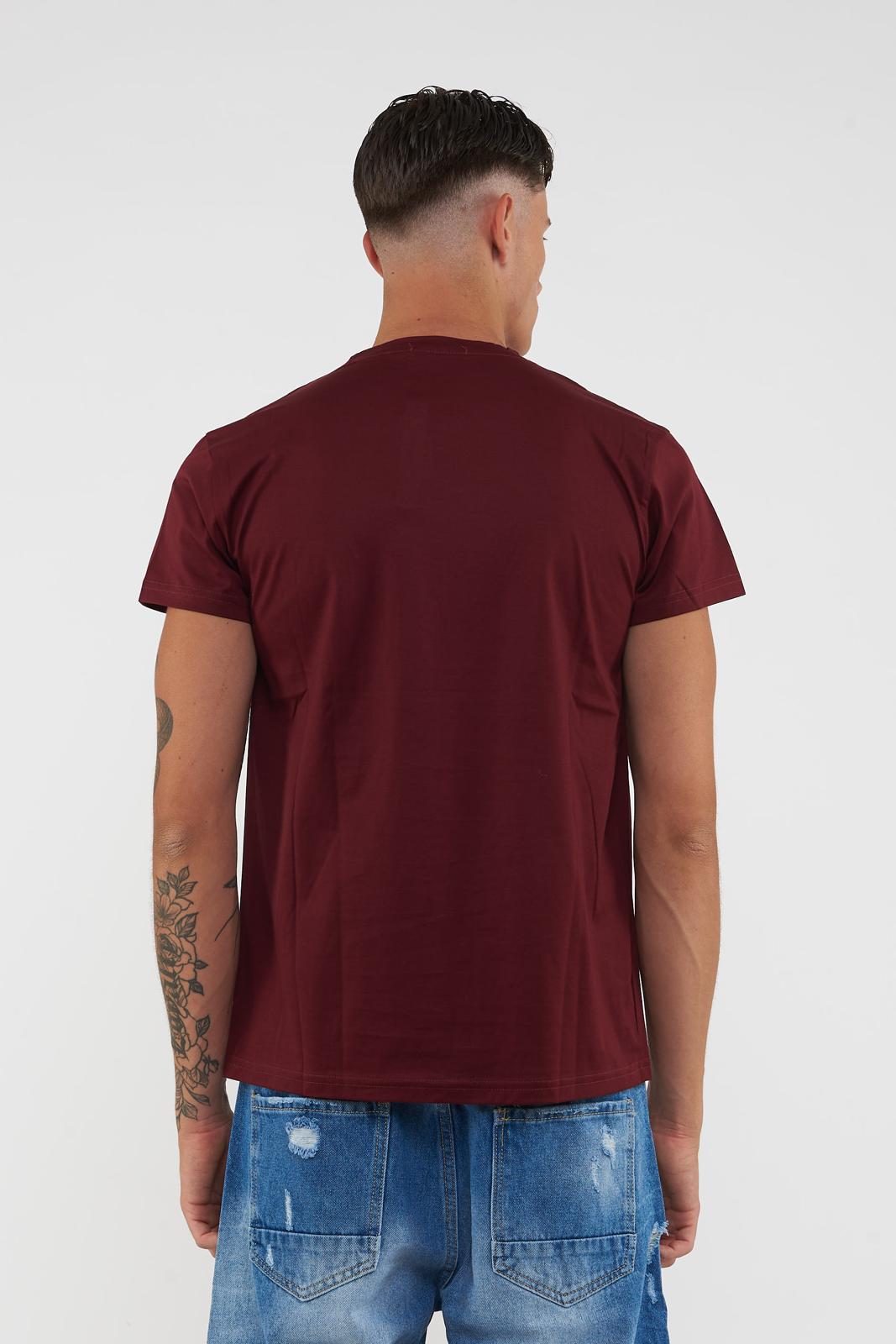 T-shirt filo scozia Nevada. 2562-Bordeaux