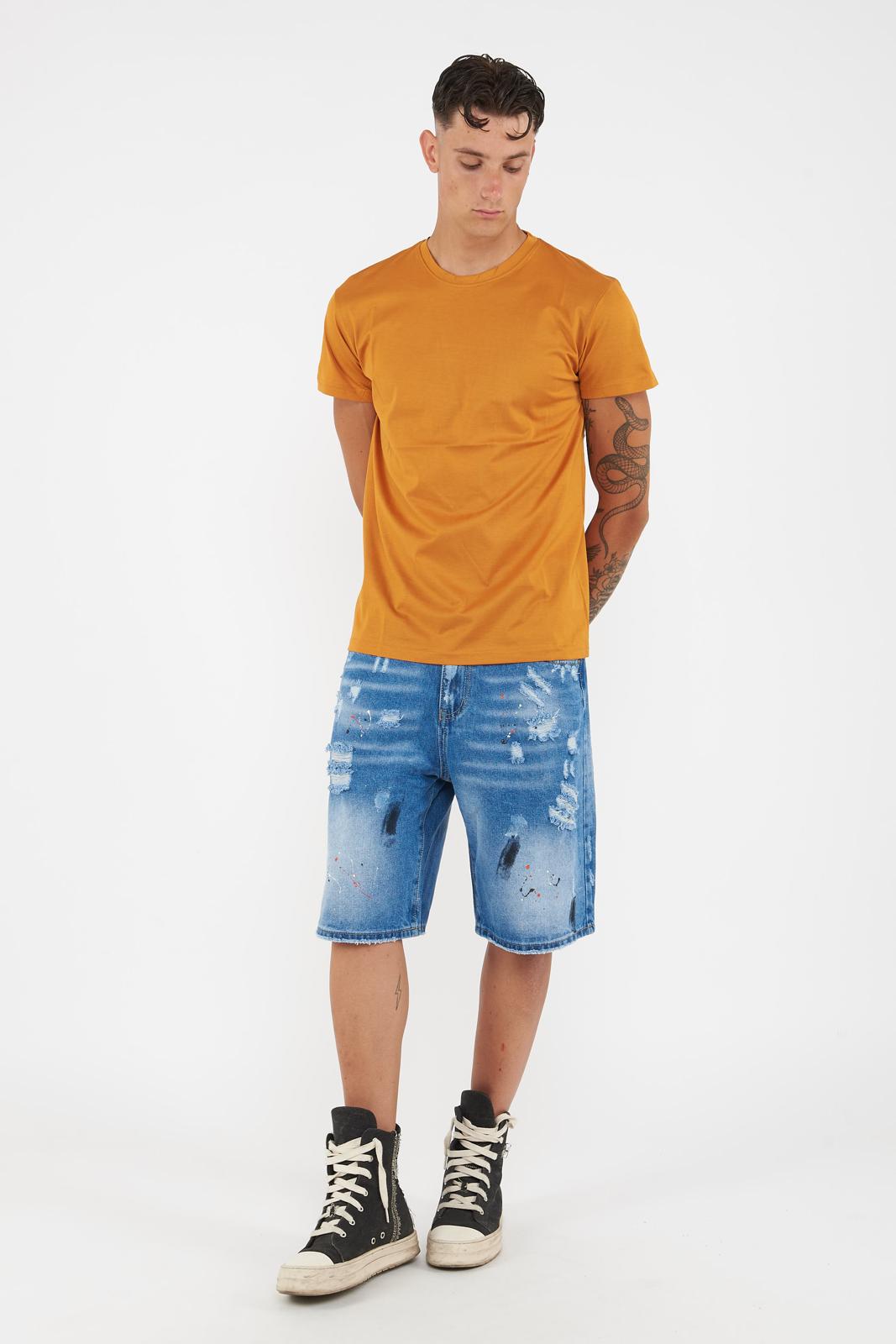 T-shirt filo scozia Nevada. 2579-Senape