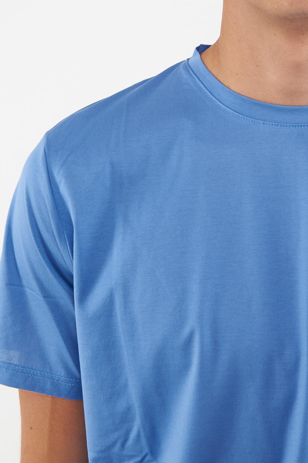 T-shirt filo scozia Nevada. 2555-Cielo