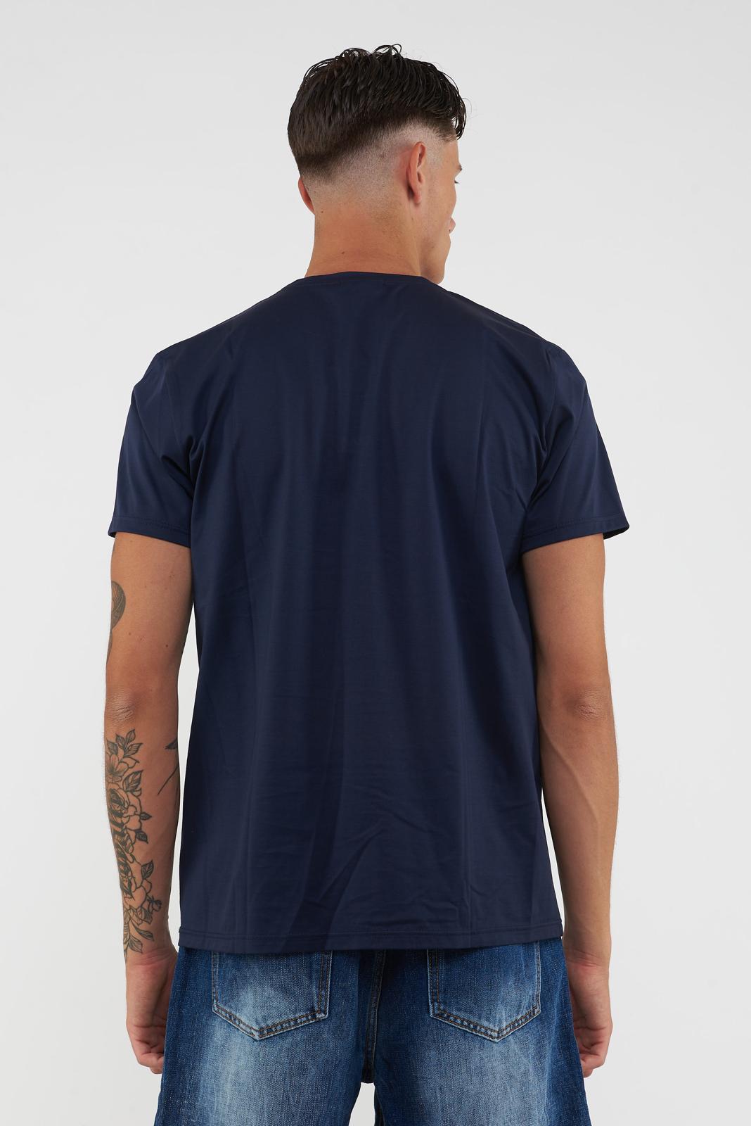 T-shirt filo scozia Nevada. 0421-Blu