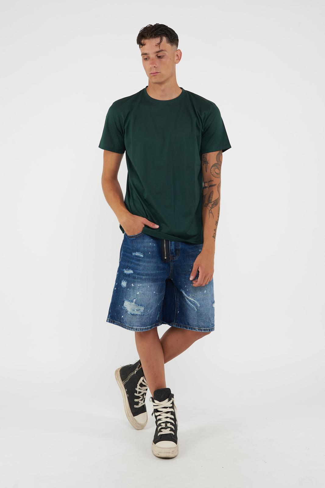 T-shirt filo scozia Nevada. 0414-Verde gucci