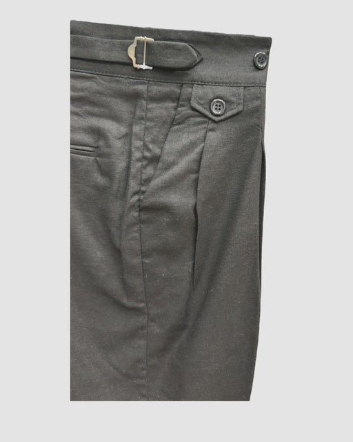 Pantalone misto lino, Milano.  2982-Nero